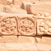 Petra, Inner city, Great temple, Stones with flowery decoration
