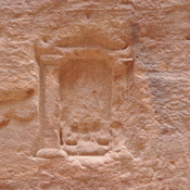 Petra, Siq, Reliefs of Sabinos Alexandros Station, Niche with the goddess Atargatis