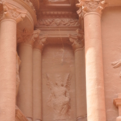 Petra, Siq, Treasury, Columned niche with winged figure