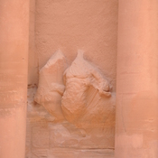 Petra, Siq, Treasury, Headless cavalryman on a horse