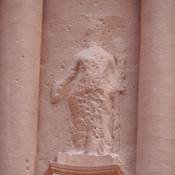 Petra, Siq, Treasury, Columned niche with figure