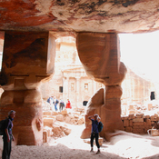 Petra, Colored triclinium, Entrance from inside