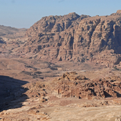 Petra, Rocks and Petra seen from little Petra