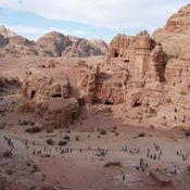 Petra, Outer siq, View from above on street of facades