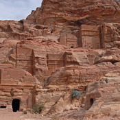 Petra, Wadi Farasa, Tombs on the pilgrimage route to the High Place of Sacrifice