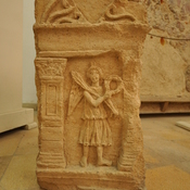 Khirbet et-Tannur, Sculptured altar with the god Hadad on three sides in a niche