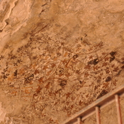 Little Petra, Decorated ceiling of the biclinum