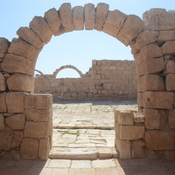 Qasr el-Hallabat, Partially restaured entrance