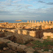 Apollonia, Roman baths, Columns