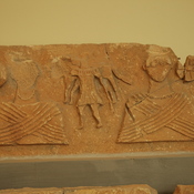 Ghirza, North cemetery, Mausoleum F or G, Relief of three people