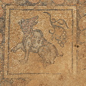 Arsinoe, Palace Church, Mosaic of a wolf