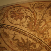 Dar Buc Ammera, Round mosaic, Bird and aquatic creature