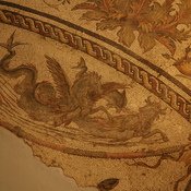 Dar Buc Ammera, Round mosaic, Aquatic creatures
