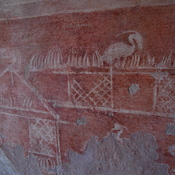 Villa Selene, Atrium, Wall painting with an aviary