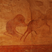 Villa Selene, Atrium, Wall painting with two animals