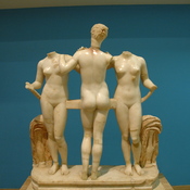 Cyrene, Downtown, Trajanic Baths, Statue of the Three Graces