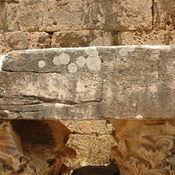Cyrene, Downtown, Trajanic Baths, Greek inscription