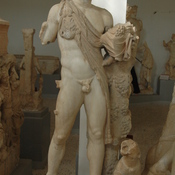 Cyrene, Downtown, Trajanic Baths, Statue of a Satyr and Dionysus