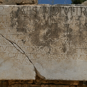 Cyrene, Downtown, Trajanic Baths, Inscription referring to the 