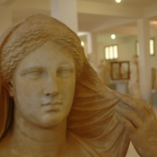 Cyrene, Necropolis, Funerary stele representing Persephone or the deceased lady's soul