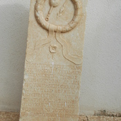 Cyrene, Necropolis, Funerary stele with an inscription