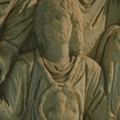 Lepcis Magna, Arch of Septimius Severus, Northwestern façade, Relief of a triumph, Geta