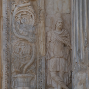 Lepcis Magna, Arch of Septimius Severus, Southwestern façade, Relief of a barbarian man