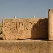 Lepcis Magna, Cardo, inscription mentioning Scipio