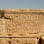Lepcis Magna, Cardo, inscription mentioning Lucius Verus