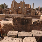 Lepcis Magna, Hadrianic Baths, Entrance, Inscription