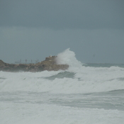 Lepcis Magna, Port, Lighthouse in the storm