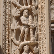 Lepcis Magna, Severan Basilica, Southern apse, Column with Herculian decoration