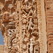 Lepcis Magna, Severan Basilica, Southern apse, Column with Dionysiac decoration