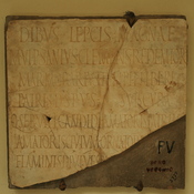 Lepcis Magna, Inscription mentioning a building dedicated to Liber Pater
