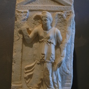 Lepcis Magna, Relief of Victoria with inscription of Cescens