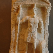 Lepcis Magna, Relief of a soldier with inscription of Cescens