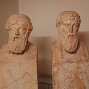 Lepcis Magna, Theater, Busts of Hercules and Dionysus