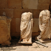Lepcis Magna, Theater, Entrance, Two statues