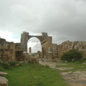 Lepcis Magna, Arch of Antoninus Pius in the rain