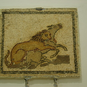 Ptolemais, Palace of the Columns, Mosaic of a lion and an ass