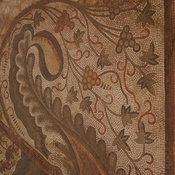 Sabratha, Justinian Basilica, Mosaic of a Phoenix and a peacock, detail