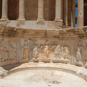 Sabratha, Theater, Stage, Relief, Scene 5: Muses