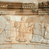 Sabratha, Theater, Stage, Relief, Scene 5: Muses