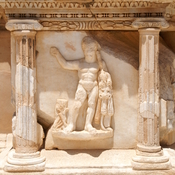 Sabratha, Theater, Stage, Relief, Scene 16: Hercules