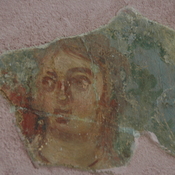 Sabratha, Wall painting with a face