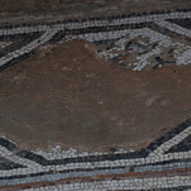 Heraclea Lyncestis, Large basilica, Narthex, Mosaic boundary, Damaged fish
