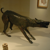 Bronze statue of a dog
