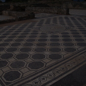 Emporiae, Remains of a house with mosaic floors in the second (Greek) town