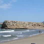 Emporiae, Remains of a pier near the second (Greek) town