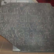 Emporiae, Slab with Roman inscription